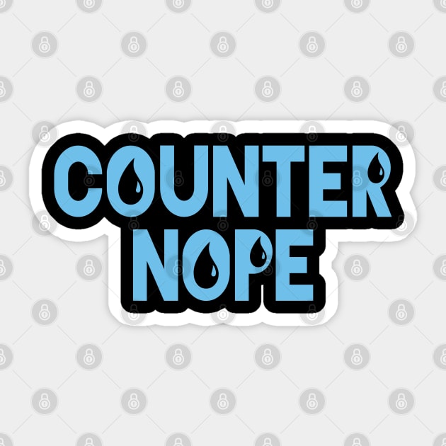 Blue Nope Counter Sticker by CandD